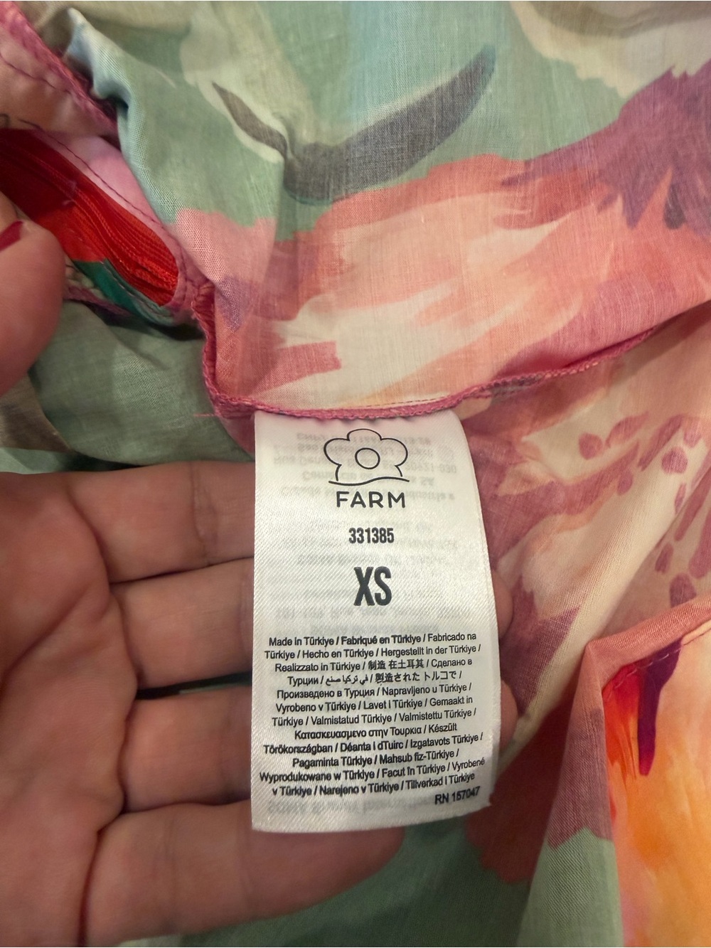 Farm Rio Mini Ruffle Dress Tropical NWT XS - Picture 8 of 10